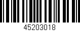 Código de barras (EAN, GTIN, SKU, ISBN): '45203018'