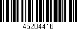 Código de barras (EAN, GTIN, SKU, ISBN): '45204416'