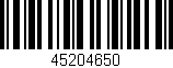 Código de barras (EAN, GTIN, SKU, ISBN): '45204650'