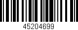 Código de barras (EAN, GTIN, SKU, ISBN): '45204699'