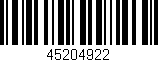 Código de barras (EAN, GTIN, SKU, ISBN): '45204922'
