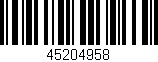Código de barras (EAN, GTIN, SKU, ISBN): '45204958'