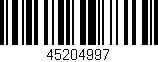 Código de barras (EAN, GTIN, SKU, ISBN): '45204997'