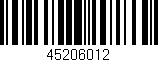 Código de barras (EAN, GTIN, SKU, ISBN): '45206012'