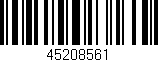 Código de barras (EAN, GTIN, SKU, ISBN): '45208561'