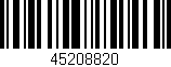 Código de barras (EAN, GTIN, SKU, ISBN): '45208820'