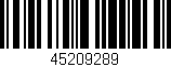 Código de barras (EAN, GTIN, SKU, ISBN): '45209289'