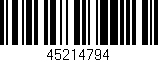 Código de barras (EAN, GTIN, SKU, ISBN): '45214794'