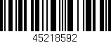 Código de barras (EAN, GTIN, SKU, ISBN): '45218592'