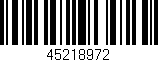 Código de barras (EAN, GTIN, SKU, ISBN): '45218972'