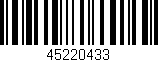 Código de barras (EAN, GTIN, SKU, ISBN): '45220433'
