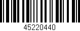 Código de barras (EAN, GTIN, SKU, ISBN): '45220440'