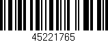 Código de barras (EAN, GTIN, SKU, ISBN): '45221765'