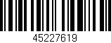 Código de barras (EAN, GTIN, SKU, ISBN): '45227619'