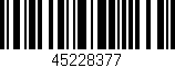 Código de barras (EAN, GTIN, SKU, ISBN): '45228377'