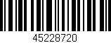 Código de barras (EAN, GTIN, SKU, ISBN): '45228720'