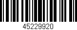 Código de barras (EAN, GTIN, SKU, ISBN): '45229920'