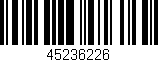 Código de barras (EAN, GTIN, SKU, ISBN): '45236226'