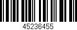 Código de barras (EAN, GTIN, SKU, ISBN): '45236455'