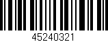 Código de barras (EAN, GTIN, SKU, ISBN): '45240321'