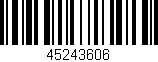 Código de barras (EAN, GTIN, SKU, ISBN): '45243606'