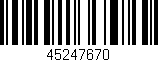 Código de barras (EAN, GTIN, SKU, ISBN): '45247670'