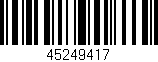 Código de barras (EAN, GTIN, SKU, ISBN): '45249417'