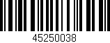 Código de barras (EAN, GTIN, SKU, ISBN): '45250038'