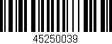Código de barras (EAN, GTIN, SKU, ISBN): '45250039'