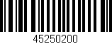 Código de barras (EAN, GTIN, SKU, ISBN): '45250200'