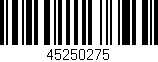 Código de barras (EAN, GTIN, SKU, ISBN): '45250275'