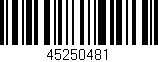 Código de barras (EAN, GTIN, SKU, ISBN): '45250481'