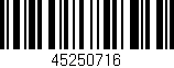 Código de barras (EAN, GTIN, SKU, ISBN): '45250716'