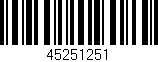 Código de barras (EAN, GTIN, SKU, ISBN): '45251251'