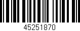 Código de barras (EAN, GTIN, SKU, ISBN): '45251870'
