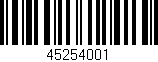 Código de barras (EAN, GTIN, SKU, ISBN): '45254001'