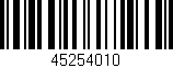 Código de barras (EAN, GTIN, SKU, ISBN): '45254010'