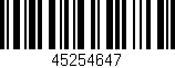 Código de barras (EAN, GTIN, SKU, ISBN): '45254647'