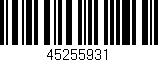 Código de barras (EAN, GTIN, SKU, ISBN): '45255931'