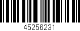 Código de barras (EAN, GTIN, SKU, ISBN): '45256231'