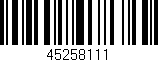 Código de barras (EAN, GTIN, SKU, ISBN): '45258111'