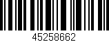 Código de barras (EAN, GTIN, SKU, ISBN): '45258662'