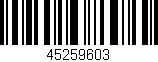 Código de barras (EAN, GTIN, SKU, ISBN): '45259603'