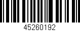 Código de barras (EAN, GTIN, SKU, ISBN): '45260192'