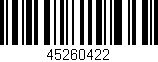Código de barras (EAN, GTIN, SKU, ISBN): '45260422'