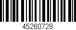 Código de barras (EAN, GTIN, SKU, ISBN): '45260728'