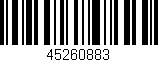 Código de barras (EAN, GTIN, SKU, ISBN): '45260883'