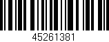 Código de barras (EAN, GTIN, SKU, ISBN): '45261381'