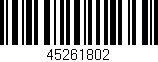 Código de barras (EAN, GTIN, SKU, ISBN): '45261802'