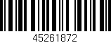 Código de barras (EAN, GTIN, SKU, ISBN): '45261872'